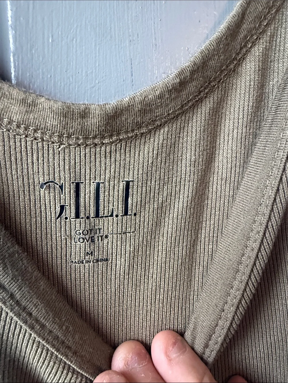 G.I.L.I. Beige Swing Tank with Flared Hem - Picture 2 of 4